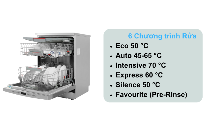 Máy Rửa Chén Độc Lập Bosch SMS6ZCI08E | Serie 6 Chương trình rửa SMS6ZCI08E