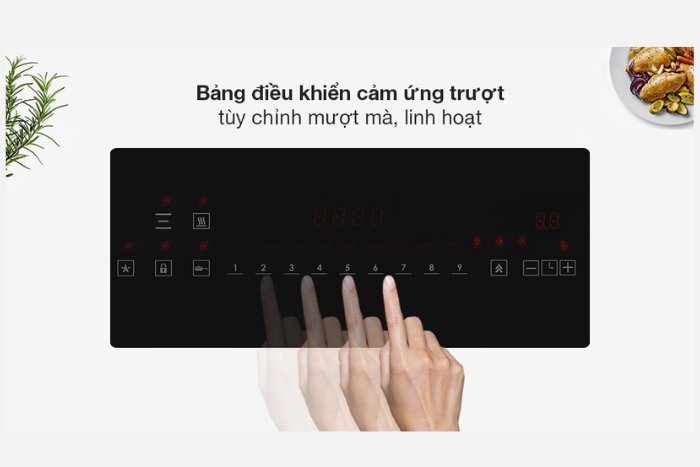 Bếp Từ Đôi Pramie PRTH-2203 Bảng điều khiển trượt Bếp Pramie