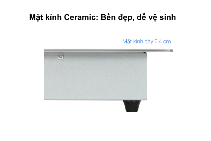 Bếp Từ Đôi Pramie PRTH-2203 Mặt kính bếp từ đôi Pramie Ceramic