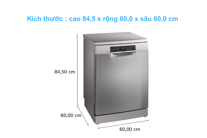 Máy Rửa Chén Độc Lập Bosch SMS6ZCI16E | Serie 6 Kích thước máy rửa chén Bosch