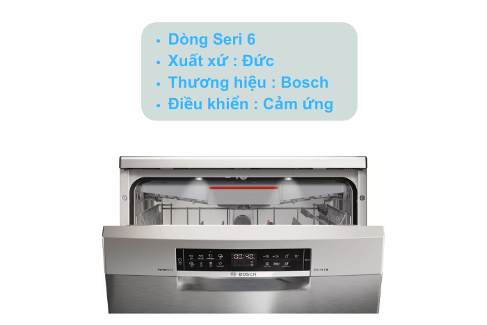 Máy Rửa Chén Độc Lập Bosch SMS6ZCI16E | Serie 6 Điều khiển máy rửa chén Bosch độc lập SMS6ZCI16E