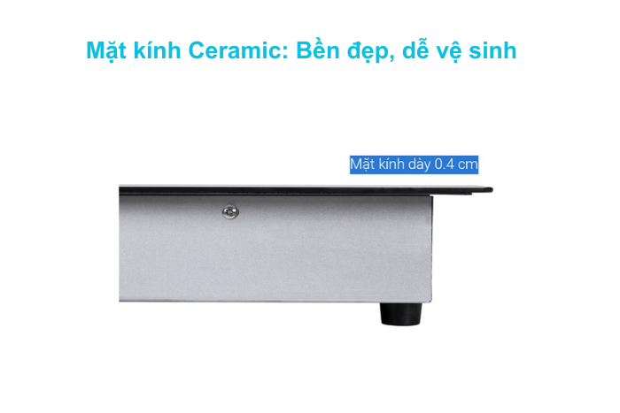 Bếp Từ Hồng Ngoại Lắp Âm Pramie 2108 Mặt kính Ceramic