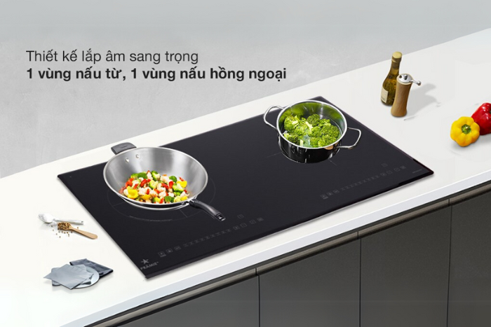 Bếp Từ Hồng Ngoại Lắp Âm Pramie 2108 Hai vùng nấu tiện dụng