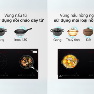 Bếp Từ Hồng Ngoại Lắp Âm Pramie 2108 Bếp từ và hồng ngoại