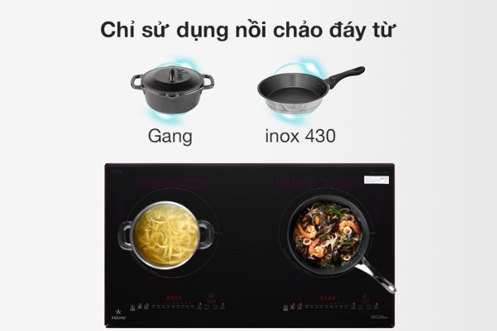 Hai vùng nấu từ