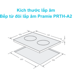 Bếp từ đôi lắp âm Pramie PRTH-A2