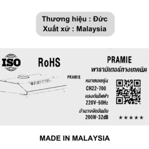 Máy hút mùi âm tủ Pramie CH22-700