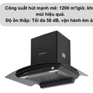 Thiết kế hút mùi kính cong Pramie AC23-700