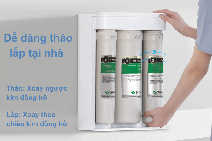 Máy Lọc Nước AO Smith S600 Dễ dàng thay lõi AO Smith