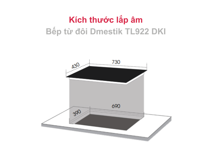 Bếp Từ Đôi Dmestik TL922 DKI Bếp từ đôi D'mestik TL922