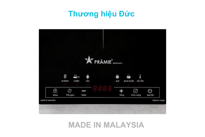 Bếp Từ Đơn Pramie PRMY-1109 Thiết kế bếp từ đơn Pramie 1109