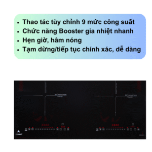 Điều khiển bếp từ đôi lắp âm Pramie 2208