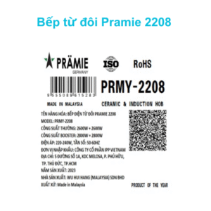 Bếp từ đôi lắp âm Pramie Malaysia