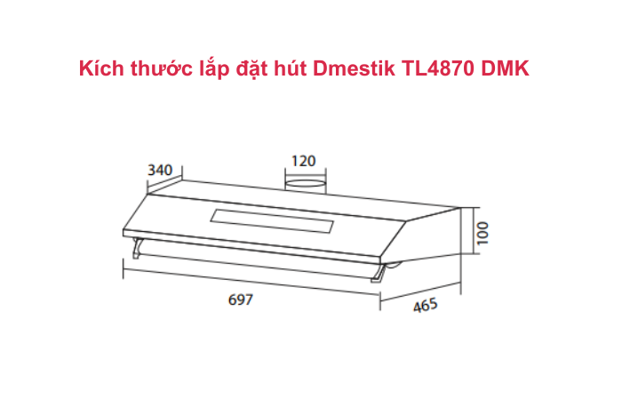 Máy Hút Mùi Dmestik TL4870 DMK Hút mùi cổ điển Dmestik TL4870