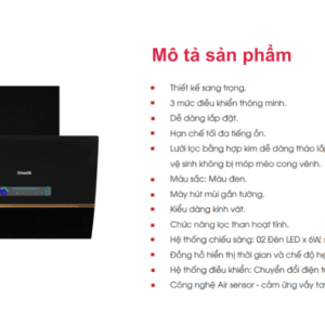 Máy Hút Mùi Dmestik TL4770 DMK máy hút mùi kính cong Dmestik