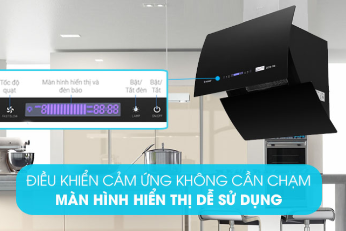 Kinh Nghiệm Mua Hút Mùi Pramie Phù Hợp Mọi Không Gian Bếp Máy hút mùi kính vát Pramie DE19-900