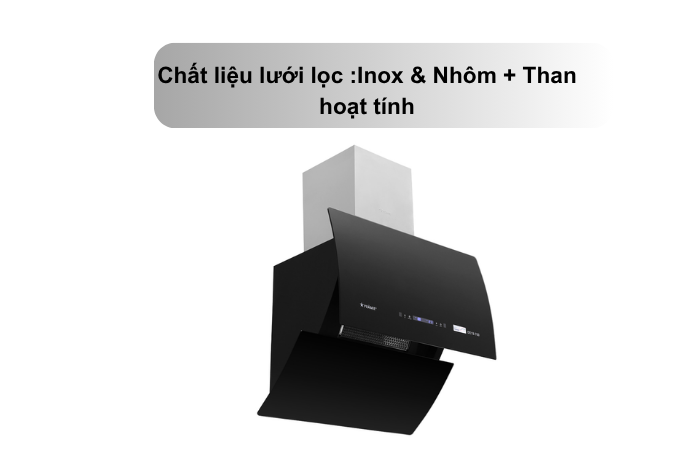 Máy Hút Mùi Kính Vát Pramie DE19-700 Hút mùi sử dụng than hoạt tính