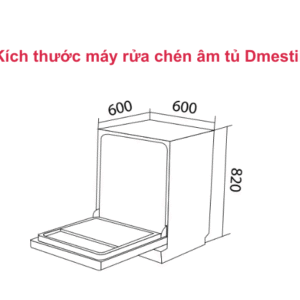 kích thước máy rửa chén âm tủ Dmestik