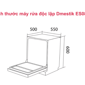 Máy Rửa Chén Độc Lập Dmestik ES0801 Kích thước máy rửa chén Dmestik 0801