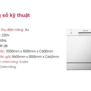 Máy Rửa Chén Độc Lập Dmestik ES0801 thông số máy rửa chén Dmestik ES0801