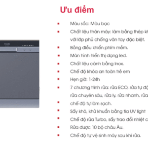 Máy Rửa Chén Độc Lập Dmestik ES1001 Plus ưu điểm máy rửa bát Dmestik