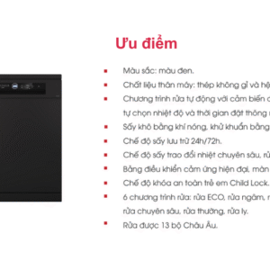 ưu điểm máy rửa chén ES 1301