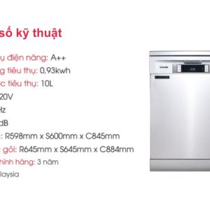 máy rửa chén độc lập Dmestik ES 1501 White