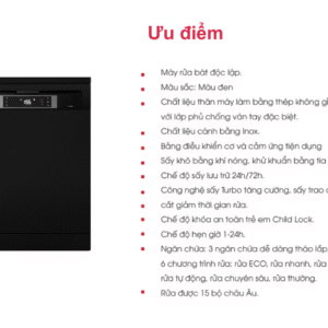 Máy Rửa Chén Độc Lập Dmestik ES1501 Black máy rửa chén Dmestik ES1501