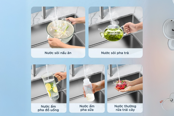 Máy Lọc Nước AO Smith LUX-AOU800HOT Công nghệ lọc RO – Side Stream loại bỏ tạp chất tối ưu